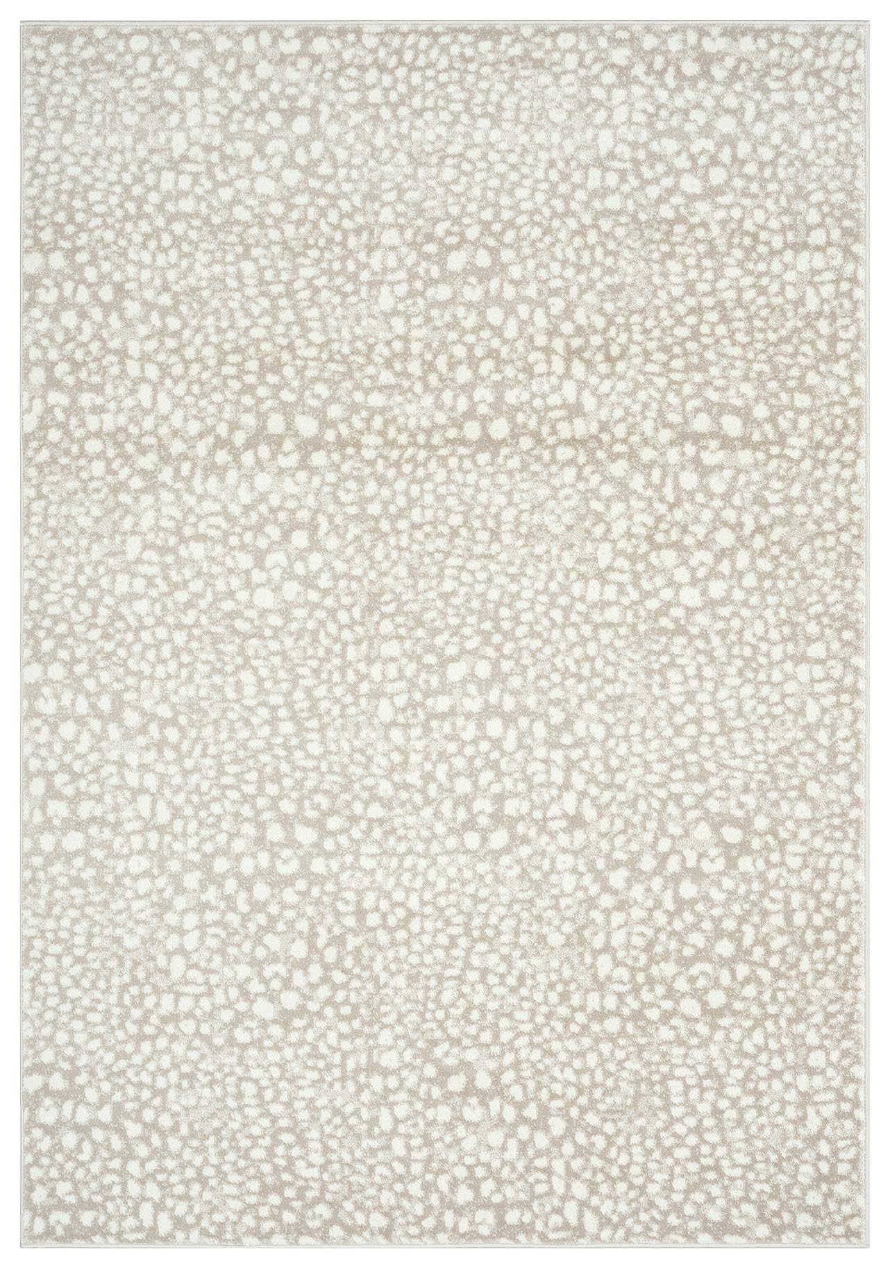 Abani Beige Cheetah Print 5'3" x 7'6" Area Rug Rugs, Arto Collection - Contemporary Durable Accent Rug