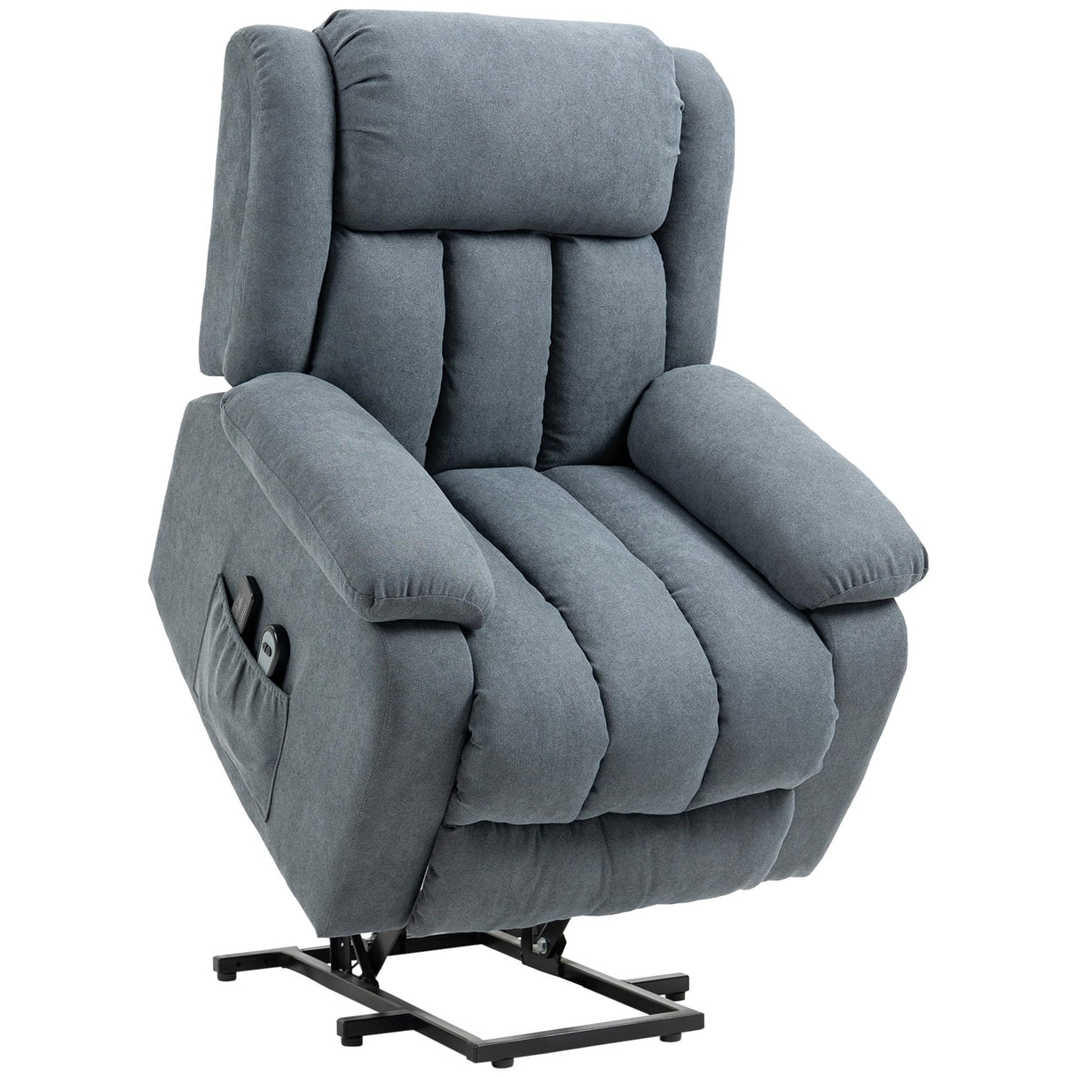 Power Lift Chair for Elderly Big and Tall with Massage, Linen Fabric Upholstered Recliner