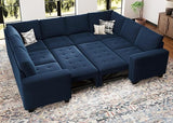 Modular Sectional Sleeper Sofa with Pull Out Couch Bed Oversized U Shaped Sectional