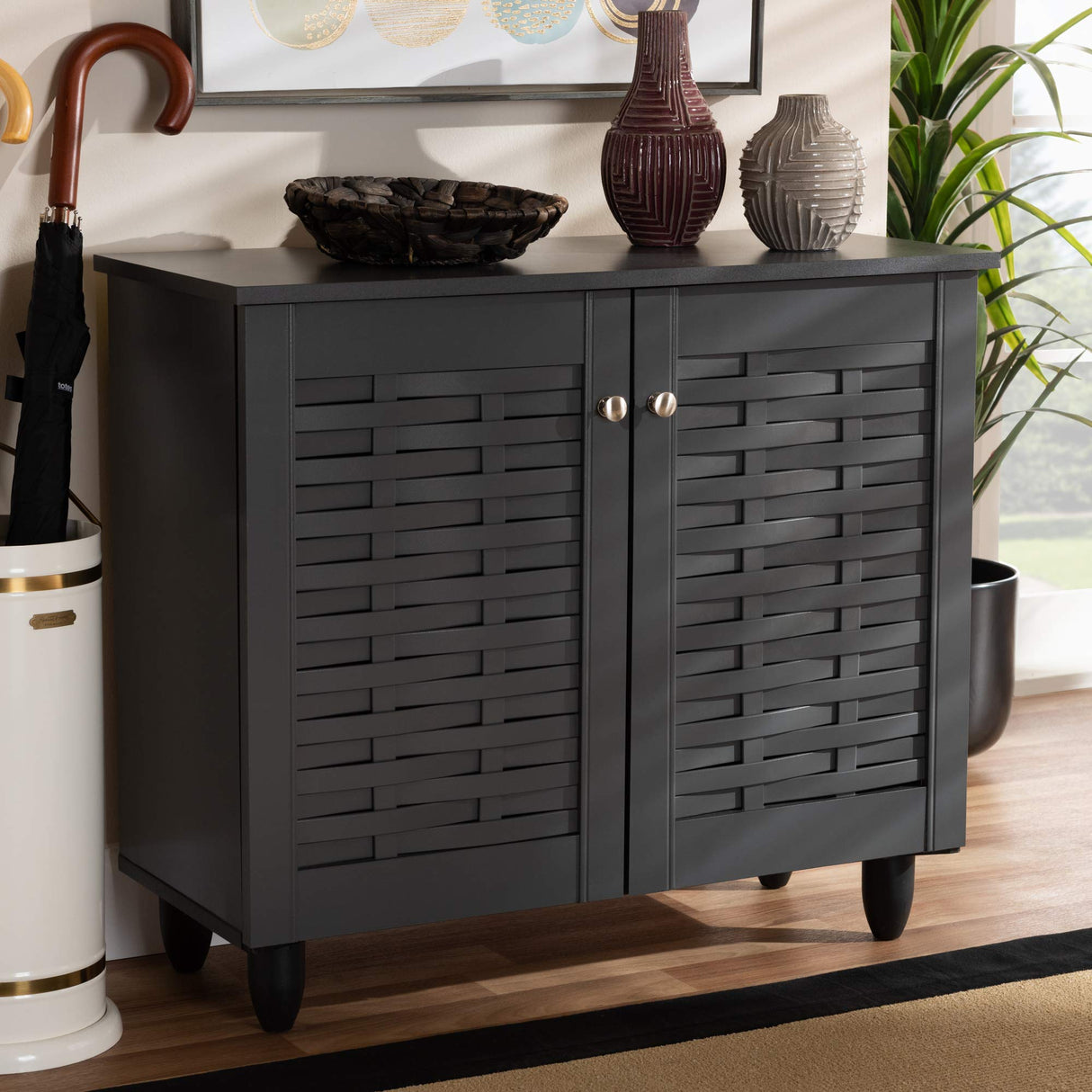 Shoe Cabinets, One Size, Dark Gray