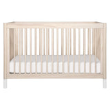 4-in-1 Convertible Crib with Toddler Bed Conversion in Washed Natural