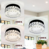 Light, Crystal Ceiling Light LED Chandelier for Bedroom Flush Mount Light Fixture Hallway