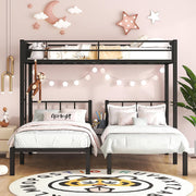 Wooden Bunk Bed Twin Over Twin with Ladder