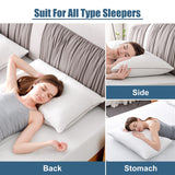 Soft Pillows for Sleeping - Hotel Collection Velvet Bed Pillows with Adjustable Filling,