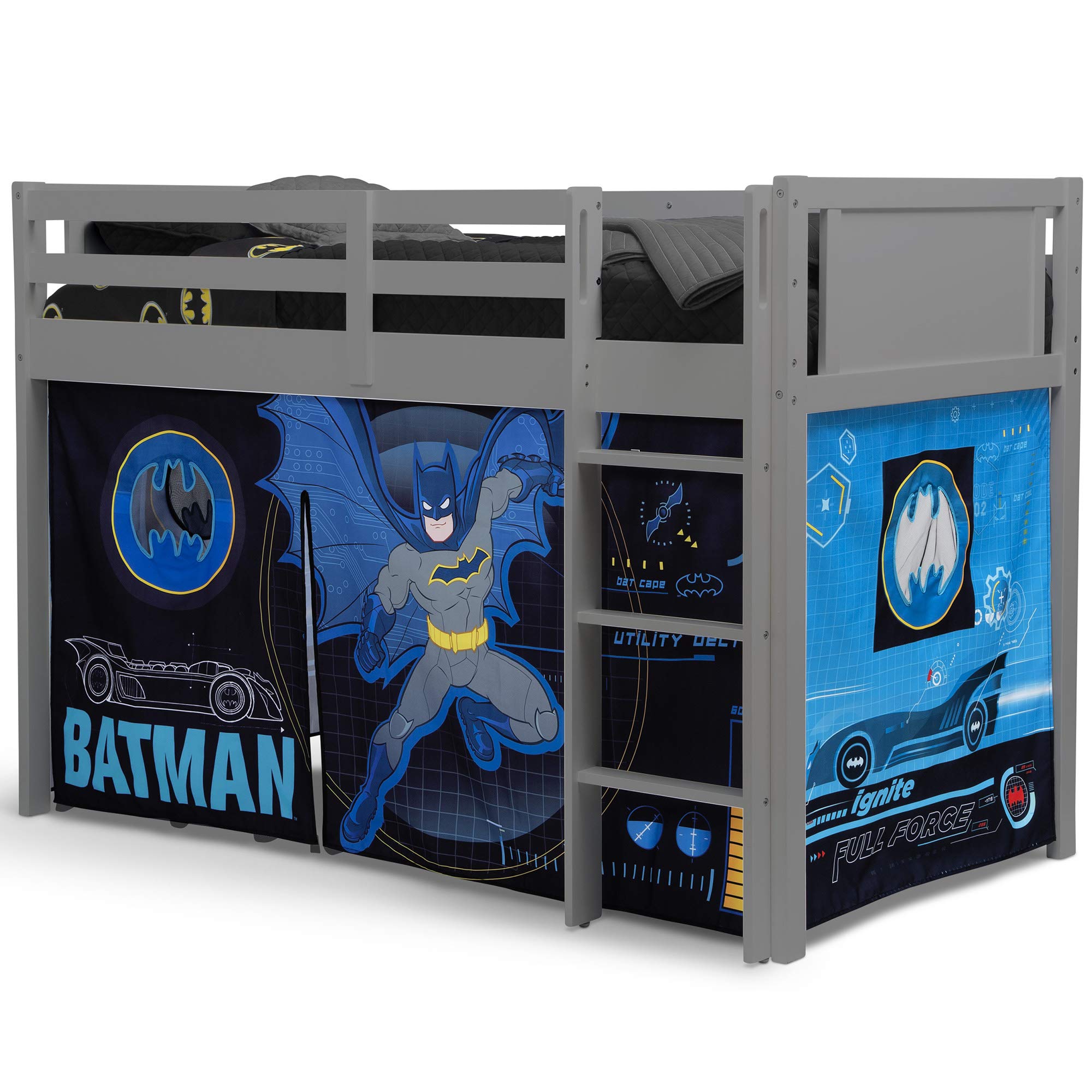 Batman Loft Bed Tent - Curtain Set for Low Twin Loft Bed