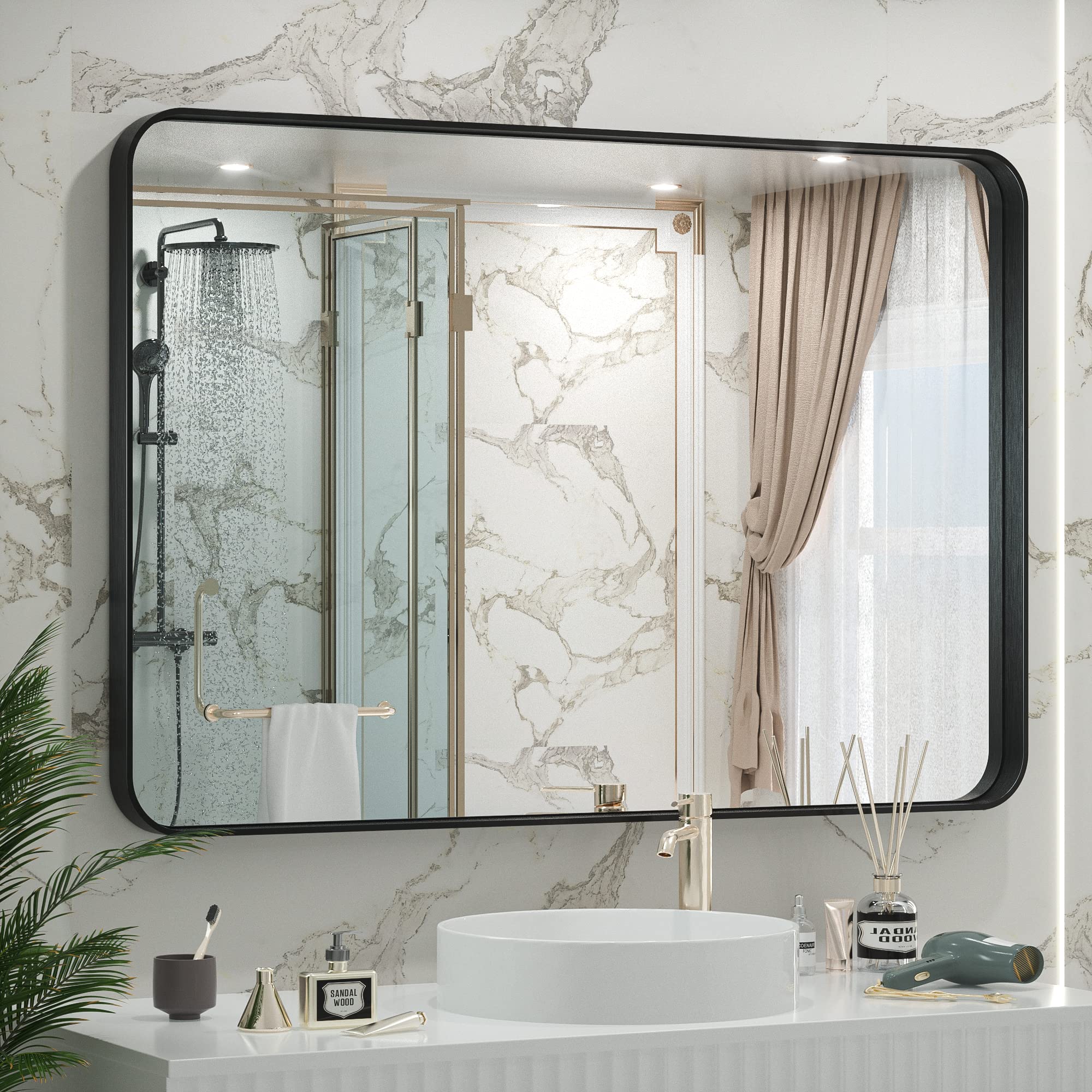 Black Frame Mirror, Bathroom Vanity Mirror
