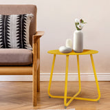 Yellow 18-inch Small Side Table End Table Coffee Table for Living Room Balcony Bedroom