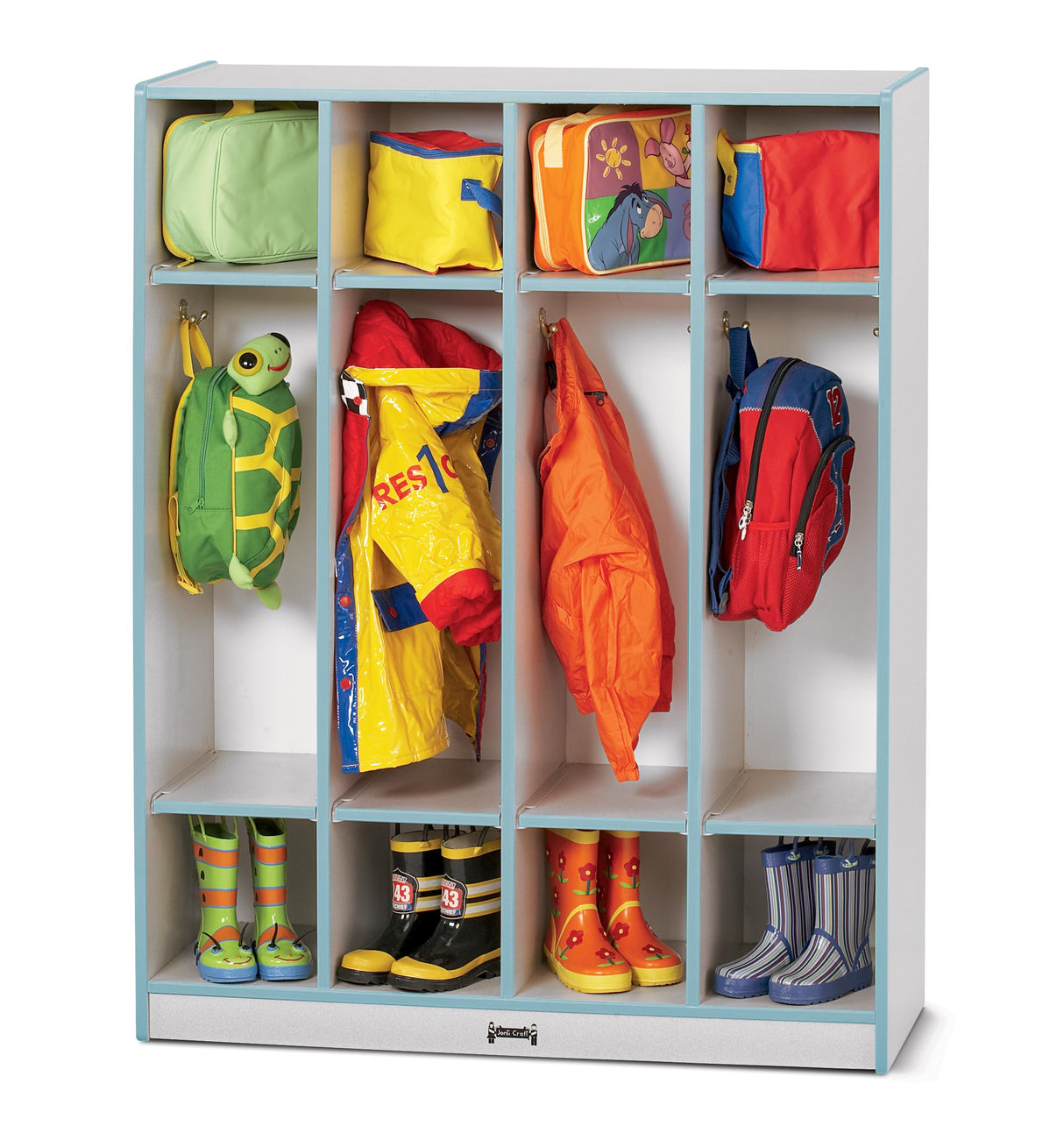 Rainbow Accents 0268JCWW131 4 Section Coat Locker - Coastal Blue