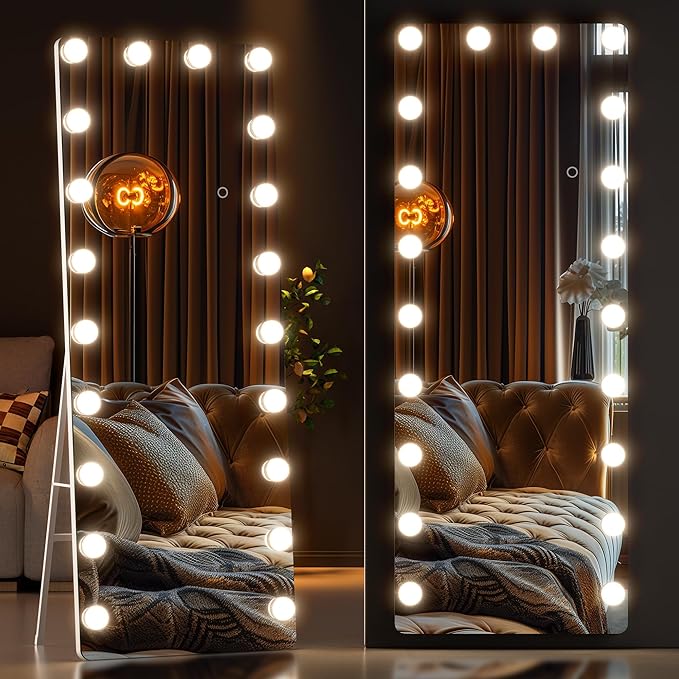 Full Length Mirror with Lights,  Led Standing Mirror