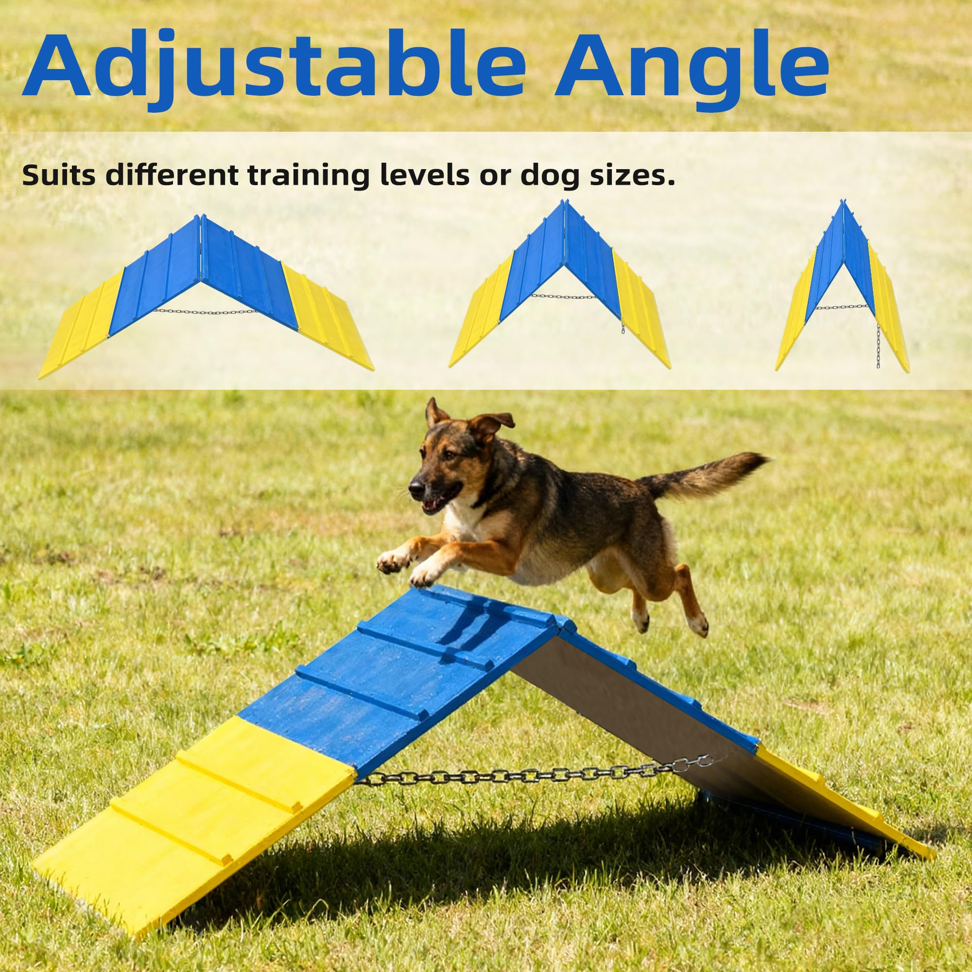 Dog Agility A-Frame for Large Dogs - 84" x 24" Outdoor Training Equipment