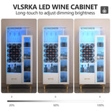 LED Liquor Wine Cabinet, Wine Bar Cabinet with USB Port, Bar Cabinets