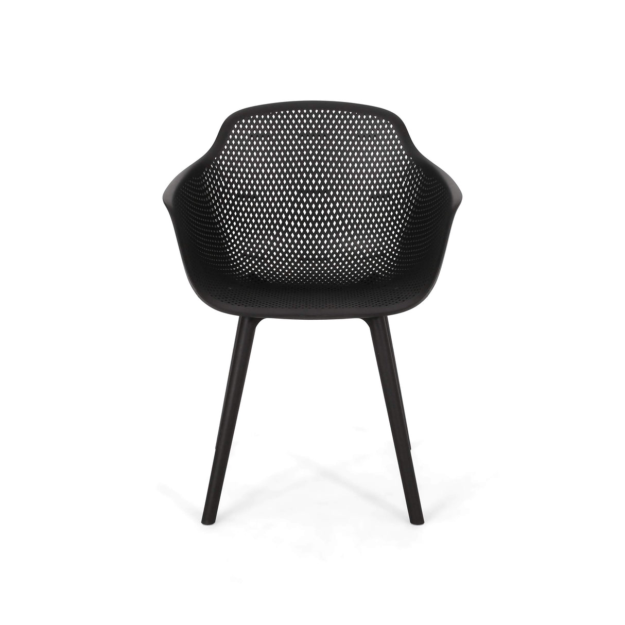 Davina Outdoor Dining Chair (Set of 4), Black