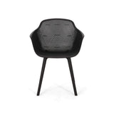 Davina Outdoor Dining Chair (Set of 4), Black