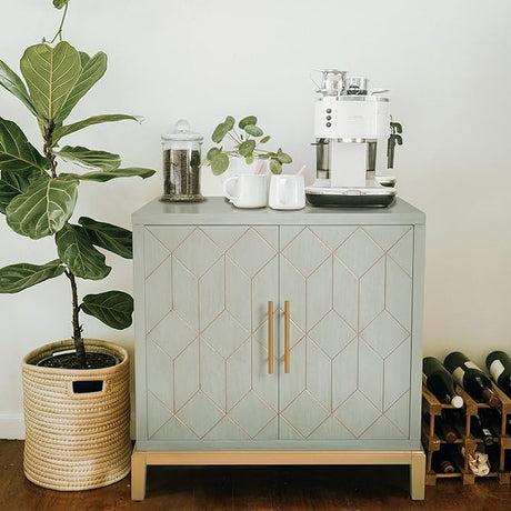 Accent Wood Grain Cabinet with 2 Doors, Storage Cabinet Sideboard