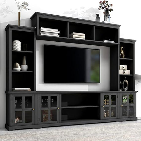 Modern Television Minimalism Style Entertainment Wall Unit with Bridge