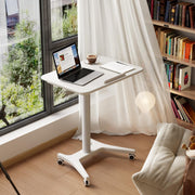 Rolling Standing Desk,Portable Standing Desk with Wheels Adjustable Height Desk Mobile
