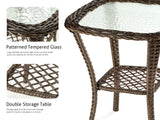 Outdoor Swivel Glider Rocker, Wicker Patio Bistro Set