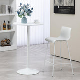 Round Cocktail Bar Table with Metal Base, Tall Bistro Pub Table, Counter Bar Height Table