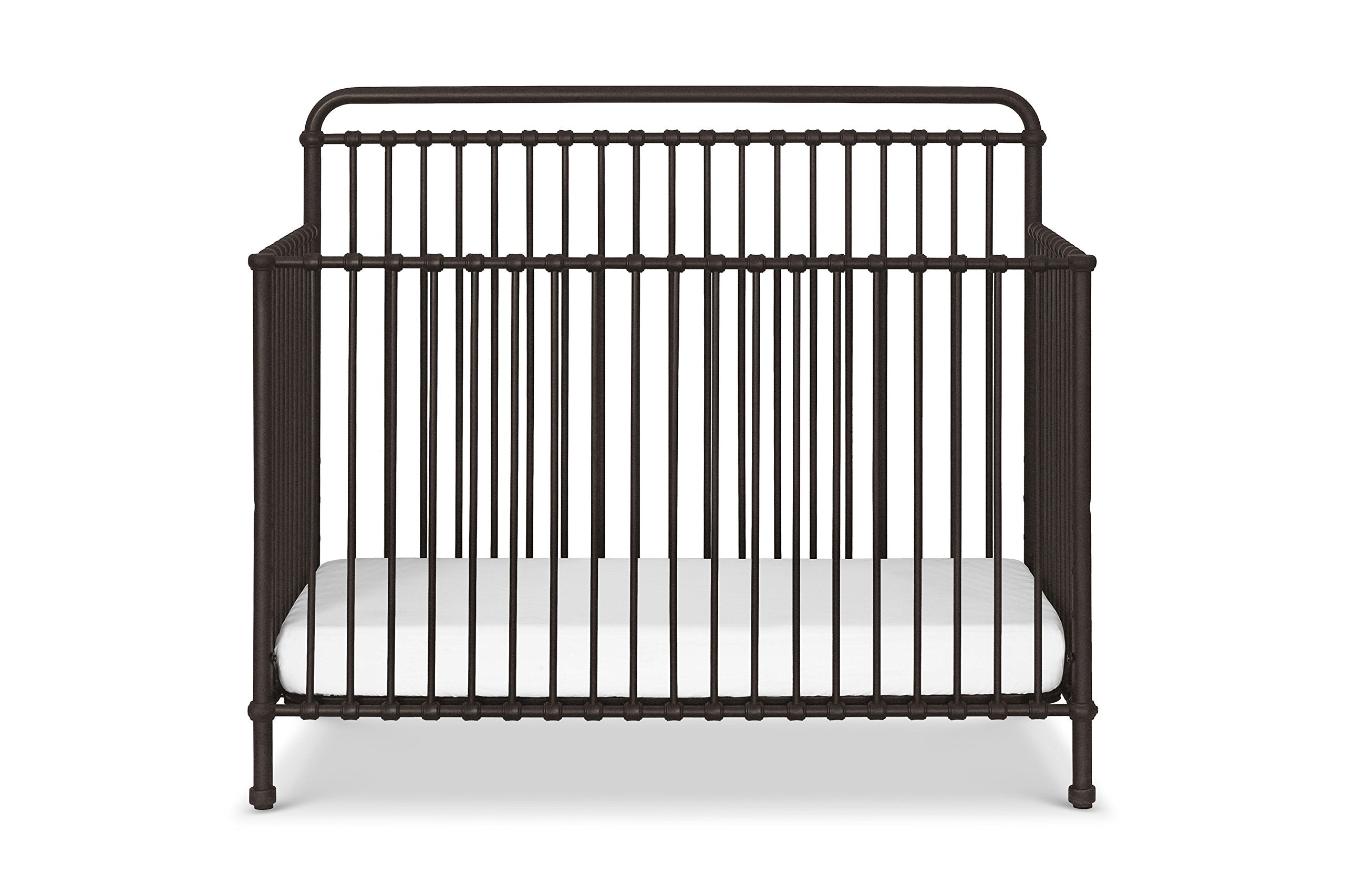 Winston 4-in-1 Convertible Metal Crib in Vintage Iron, Greenguard Gold Certified
