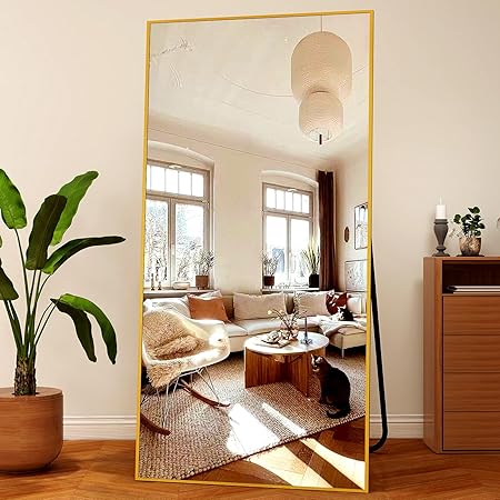 71" x 30" Full-Length Mirror - Gold Deep Framed Floor Mirror