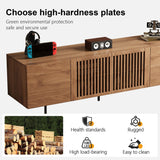 70.87" Mid-Century Modern Walnut TV Stand with Storage