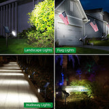 600 LM Solar Spotlights Outdoor for Garden,IP65 Waterproof Solar Spot