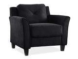 Lifestyle Solutions Harrington Arm Chair Microfiber Black