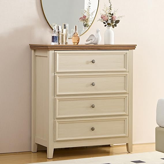 White Dresser for Bedroom, White 7-Drawer Dresser, Modern 7 Chest of Drawers