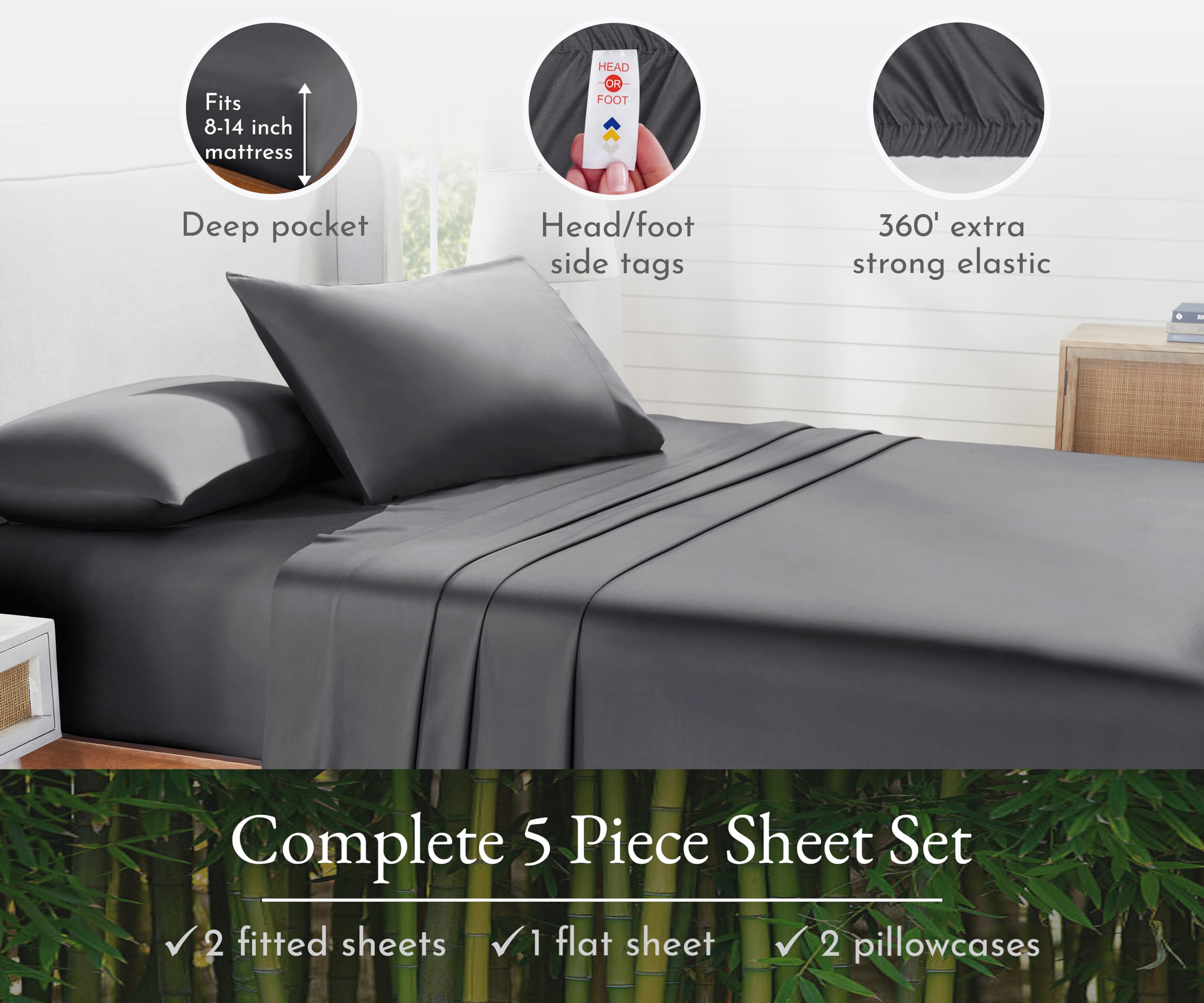 Rayon Bamboo Sheets Queen, Rayon from Bamboo Sheets, Luxury Queen