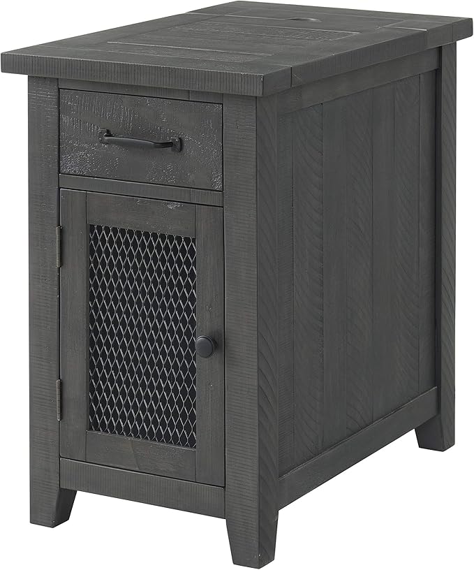 Rustic Chairside Table, Espresso