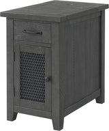 Rustic Chairside Table, Espresso