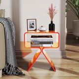 Nightstand Side Table Modern Design Clear