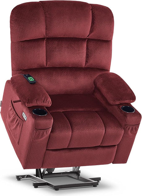 Dual Motor Power Lift Recliner Chair with Massage and Heat for Elderly People