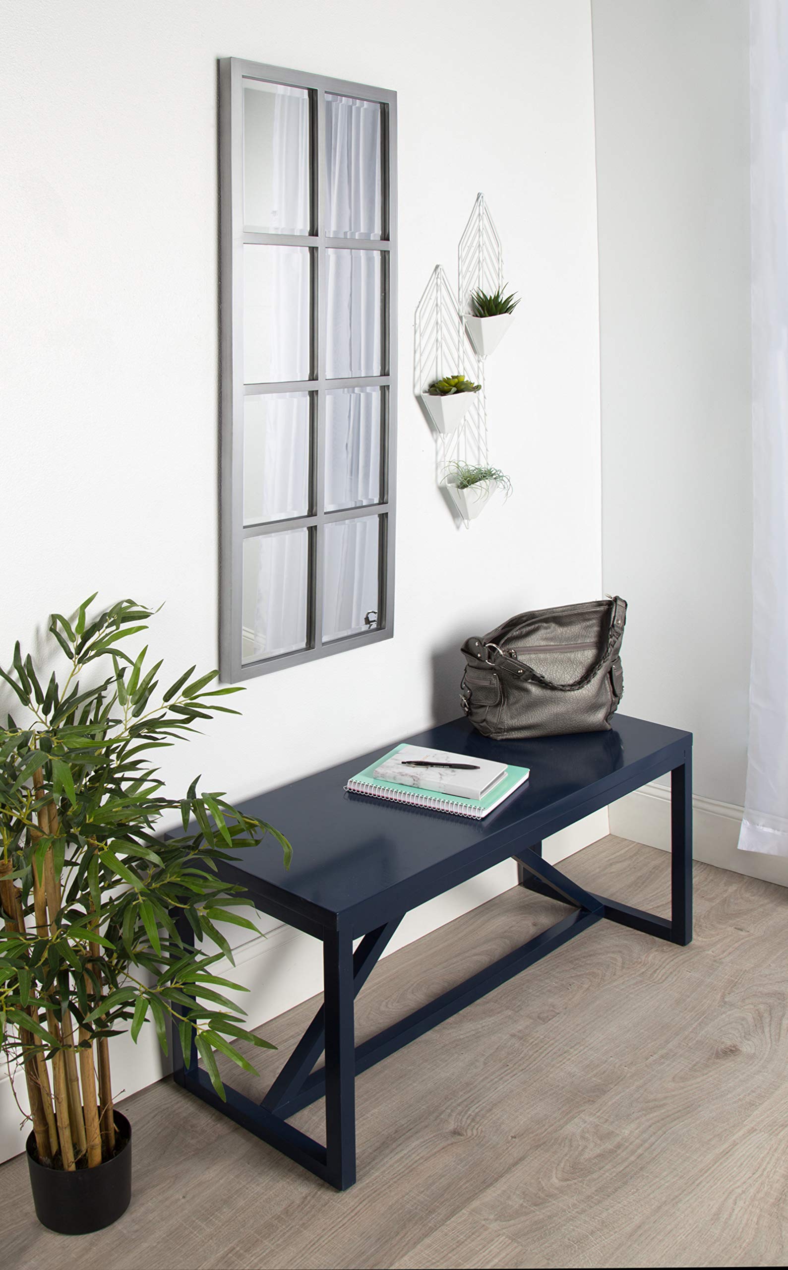Windowpane Framed 8-Pane Wall Accent Mirror