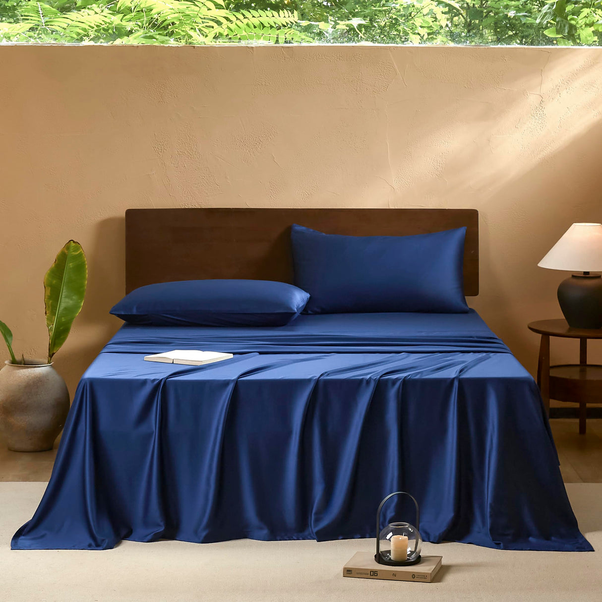 King Sheets Set,Luxuriously 400 Thread Count Organic Rayon Derived from Bamboo