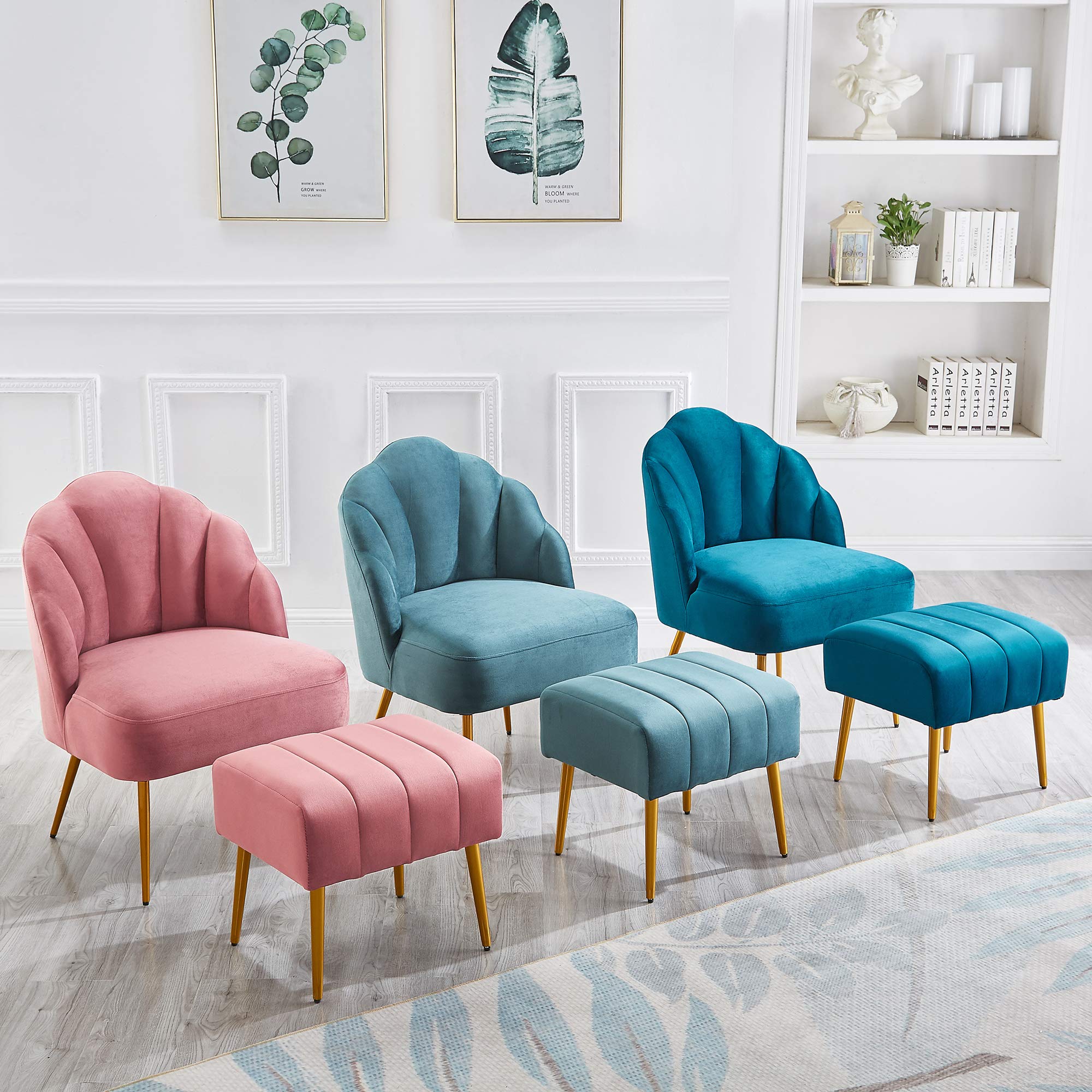 Accent Chair, 26D x 23.5W x 32.25H in, Rose