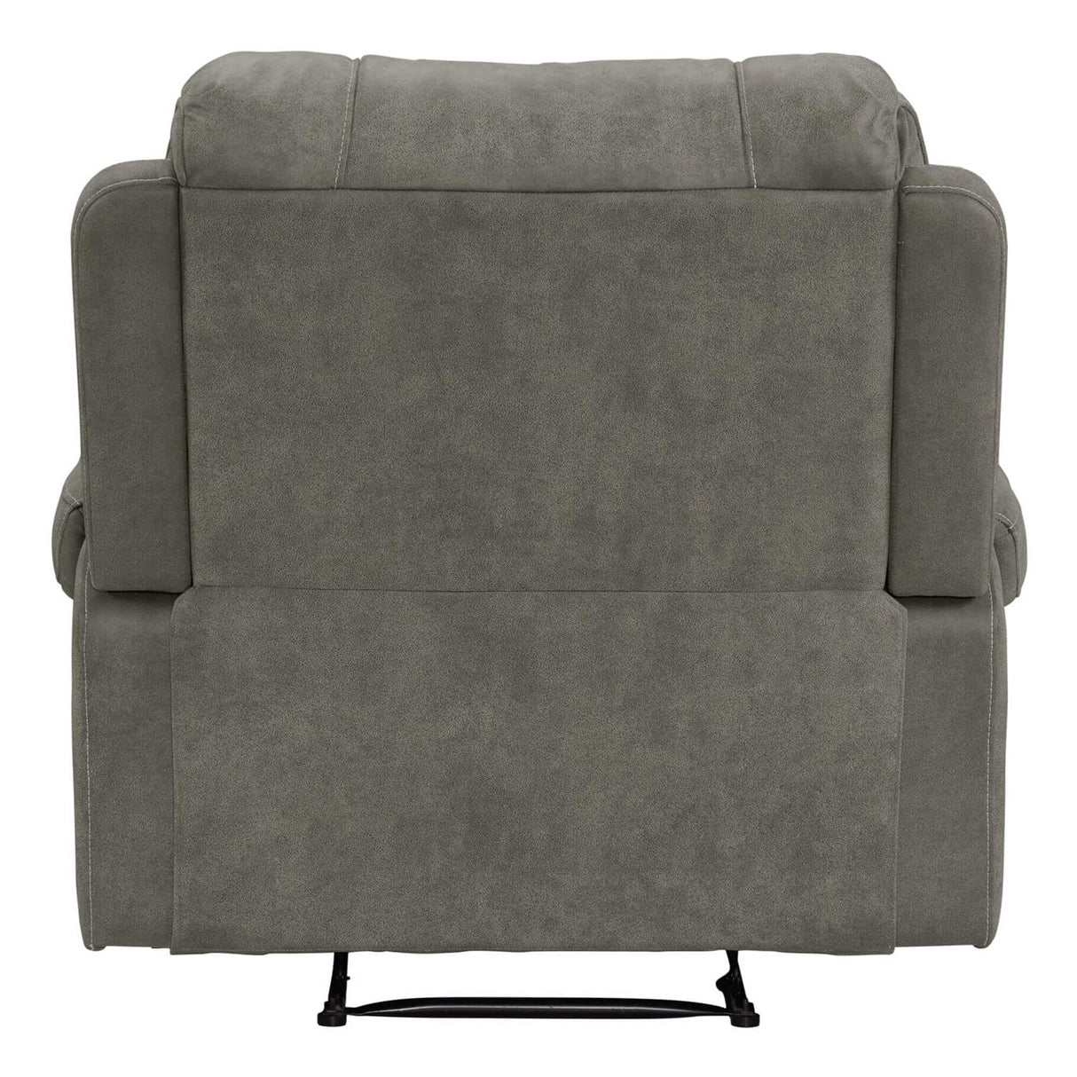 ding Calvin 41" Wide Reclining Chair | Easy to Clean Gray Upholstery Accent Armchair, Living Room Loung Chaise, Grey