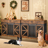 48 Inch Large Dog Crate Furniture with Storage Drawers