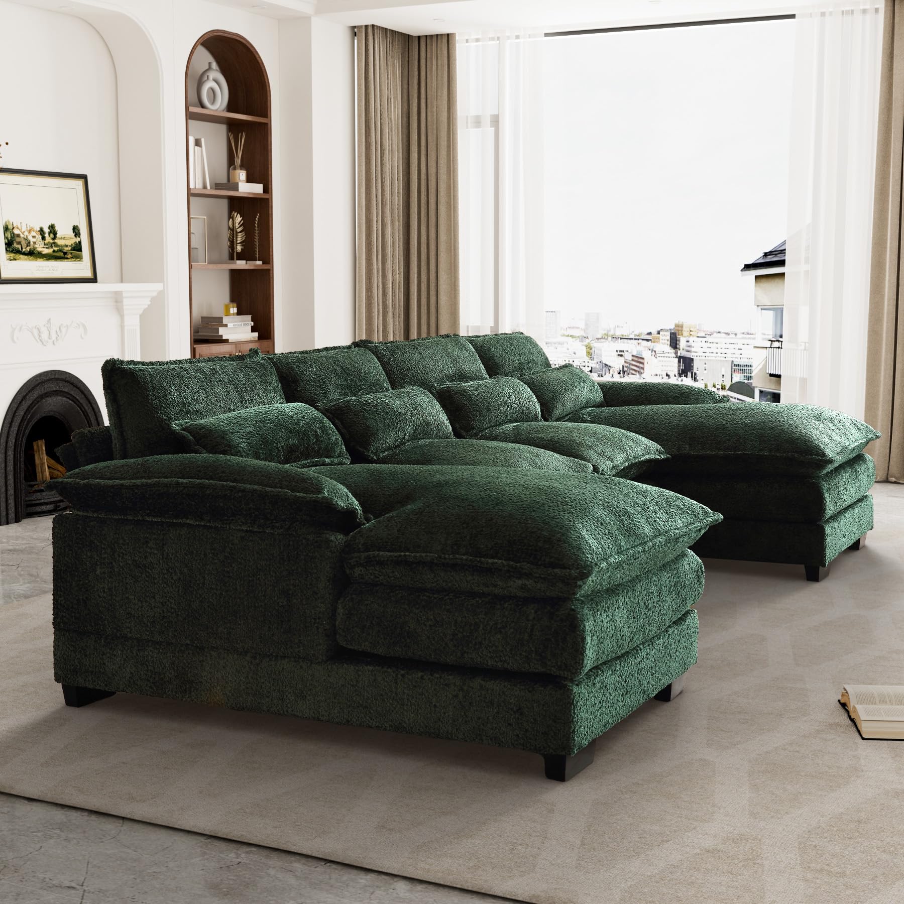 Sofa Cloud Couch, 110" Upholstery Comfy Modular Sofa