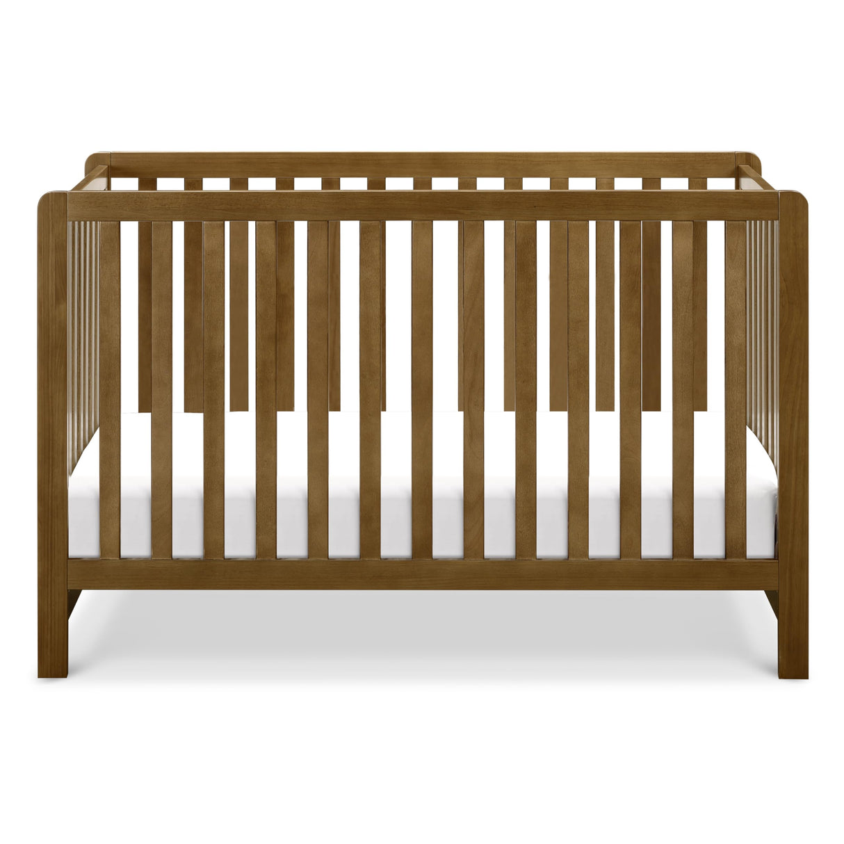 Colby 4-in-1 Low-Profile Convertible Crib in Walnut, Greenguard Gold Certified