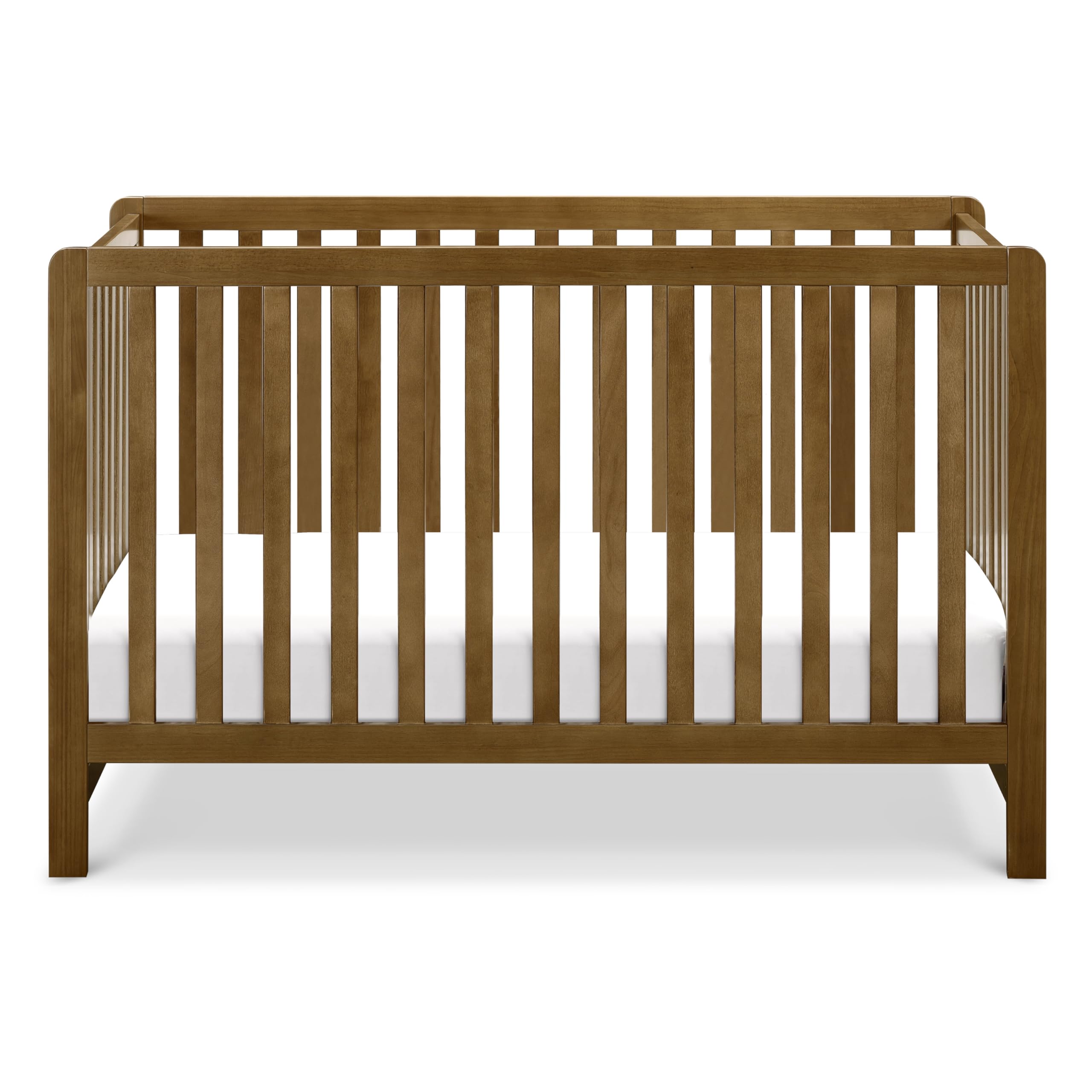 Colby 4-in-1 Low-Profile Convertible Crib in Walnut, Greenguard Gold Certified