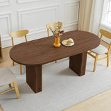 78 Inch Dining Table for 6 8 10, Modern Farmhouse Rectangular Kitchen Table,