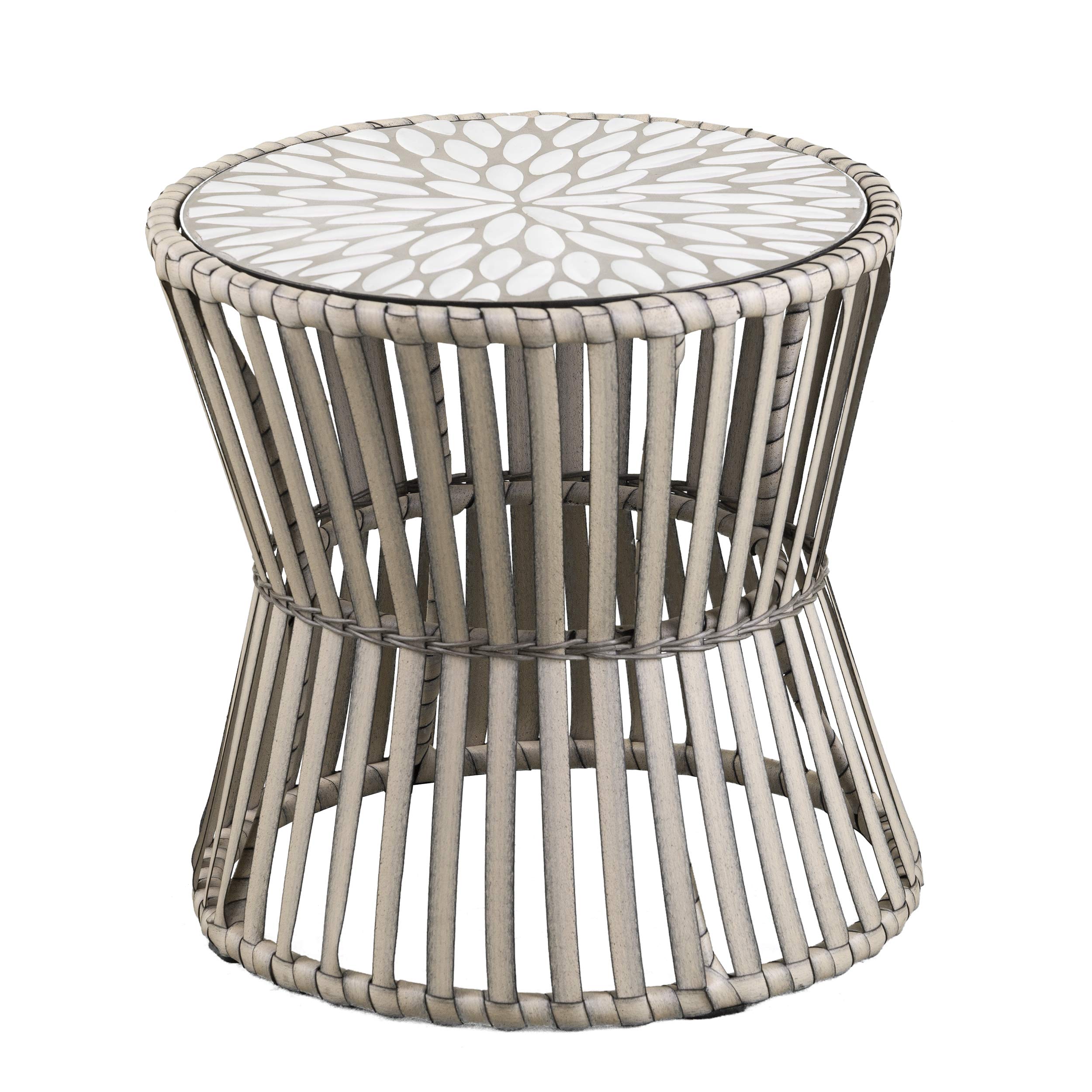 Melilani Round Outdoor Side Table, Natural