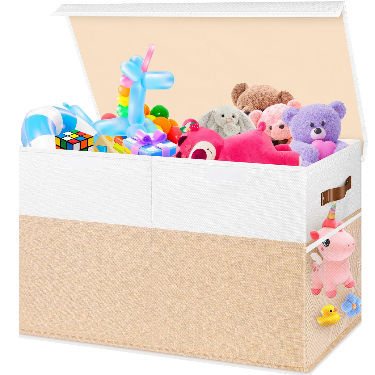 Toy Box, Collapsible Sturdy Storage Chest With Lids, Kids Toy Chest Storage Organizer