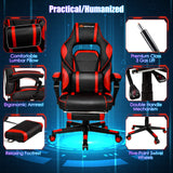 Gaming Chair Adjustable High Back PU Computer Chair