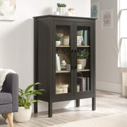 Anda Norr Display Pantry cabinets, Slate Gray Finish