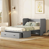 Queen Size Platform Bed Frame with Headboard