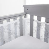 Breathable Mesh Liner for Full-Size Cribs, Deluxe 4mm Mesh, Gray Links (Size 4FS Covers