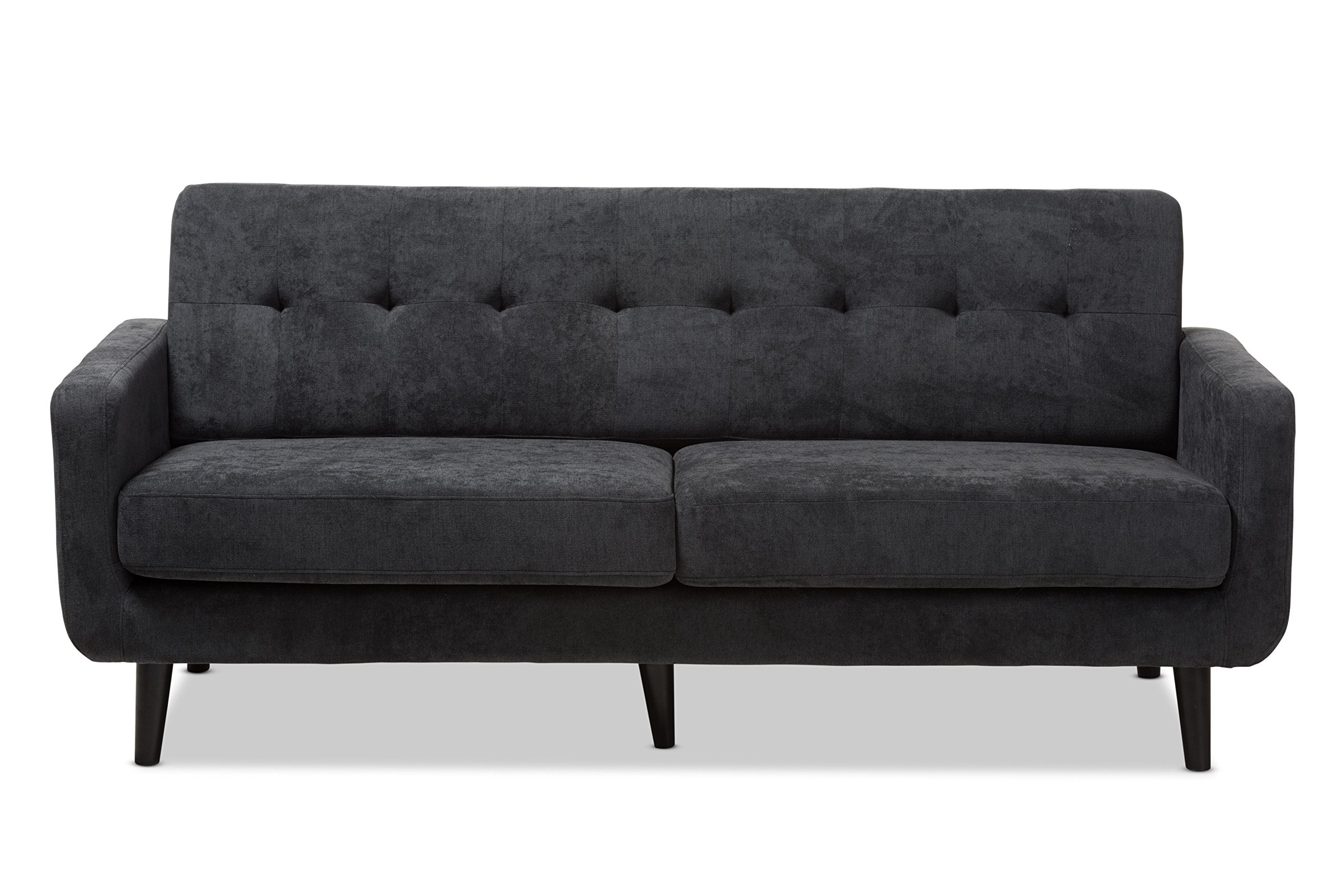 Carmena Upholstered Sofa, Dark Grey