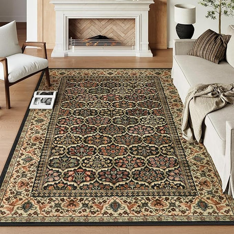 Large Rugs for Living Room - Oriental Machine Washable 6x9 Area Rugs Non-Slip Ultra